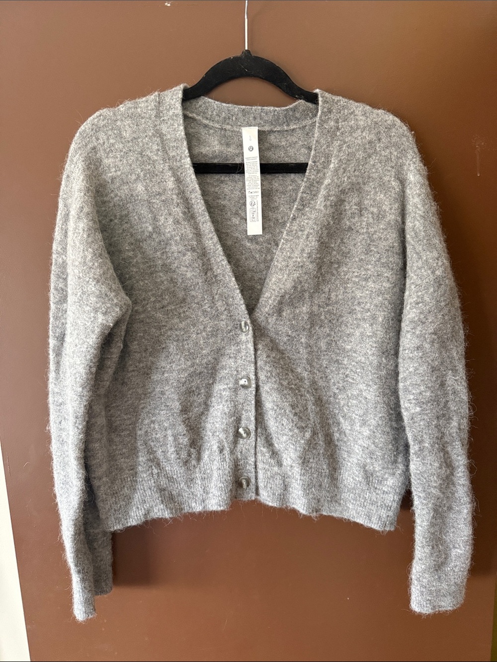 Lululemon Alpaca & Wool Gray Cardigan Sweater